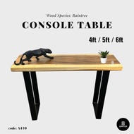 A410. Raintree Solid Wood Console Table / Counter Table / Entryway Table / Kitchen Island - 4ft/ 5ft