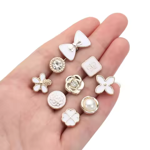 Multistyle Watch Band Charms Strap Decorative Ring Nails For Apple Metal Creativity Pearl Flower Riv