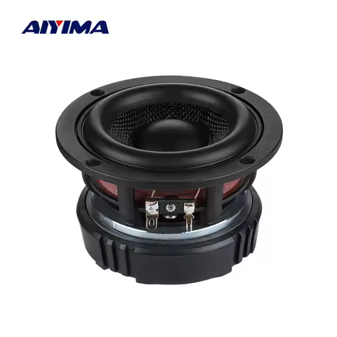 AIYIMA 1PC 4.5 inch Subwoofer Speaker Hifi 4/8 Ohm 50W Fiberglass Basin Deep Bass Bookself Woofer Lo