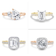 CVD Diamond Solitaire Ring Real 9K Gold 1.05 ct HPHT Lab Grown 100 Water (D) VS1 With IGI Certificat