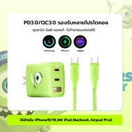อะแดปเตอร์ชาร์จ GaN 145W แบบ 3 พอร์ต ปลอดภัย ชาร์จไม่ร้อน รองรับ iPhone 16 Galaxy S25 และ Android ทุ
