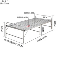 Spring Bed Folding Bed Single Bed Two Folding Bed Iron Bed Noon Break Bed Accompanying Bed Simple Bed One Piece