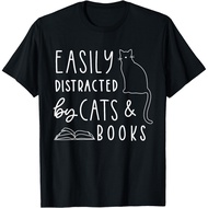Cat Lover_ Cats And Books_ Book Lover_ Reading Lover_ Cat Gift T-Shirt