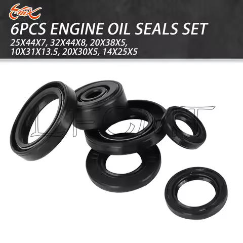 25x44x7 32x44x8 20x38x5 10x31x13.5 20x30x5 14x25x5 Rubber Motorcycle Engine Oil Seal Kit For Yamaha 