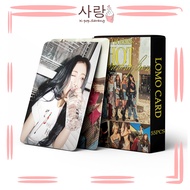 55pcs LSFM《I'M BURNING HOT》Black Group LOMO Card Set Collection Kpop Chaewon Sakura Kazuha Eunchae Y