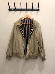 #蛇年行大運 駝色+藍紅條紋雙面穿外套｜古著外套｜vintage｜Mitty goods 購入