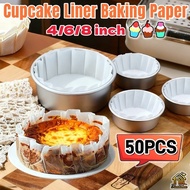 4/6/8inch Cake Paper Liner with Ruffled Edge Disposable Non-stick Kitchen Cupcake Liner Baking Paper