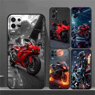 for Realme 3 5 6 7 8 Pro 5i 5s Q 6i 7i Motorcycle TPU soft silicone black phone case