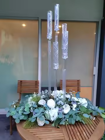 2pcs 5pcs 10pcs Wedding Decoration Centerpiece Candelabra Clear Candle Holder Acrylic Candlesticks f