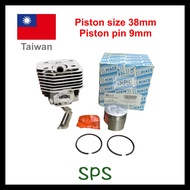 Tanaka 328 &amp; Hiace 328/358 Block Piston Cylinder Mesin Rumput (38mm) "Lubang Plug Sama Dengan Carburetor"