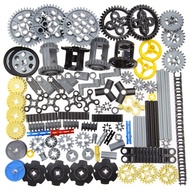 100+PCS Technic Gears and Axles Compatible with Lego Technic-Sets,Gears-Rack (Gears-Pins-Axles Diffe