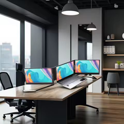 2560*1440 2K Dual Portable Monitor Triple LCD Screen 15.6 Inch IPS Panel with Type C Interface Whole