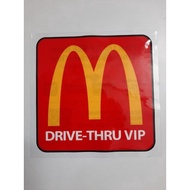 Mcd Mcdonald McDonald's drive thru car sticker windscreen High Quality