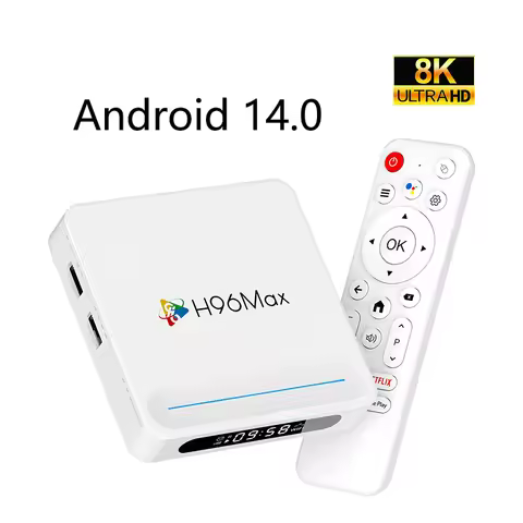 Smart TV Box H96 MAX H618 PLUS Android 14 Wifi6 BT5.4 Remote Control 8K Mouse Assistant Media Player