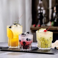 2-layer striped bottom glass cup 150ml-230ml-380ml