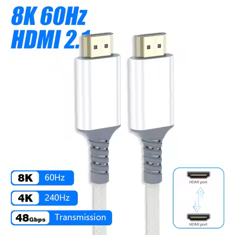 HDMI 2.1 Cable 8K/60Hz 4K/120Hz 48Gbps Dynamic HDR10+/eARC/HDCP 2.3 For PS5 PS4 Xbox RTX3080 3090 La