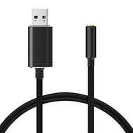 (KUEV) USB to 3.5mm Jack Audio Adapter with 3.5mm Headphone and Microphone Jack for Windows, for , for , for PC/Laptops