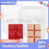 Excellent Wax Melt Clamshells Molds, Clear Plastic Cube-Tray 6-Cavity Clear Empty Plastic Square & H