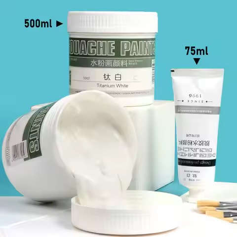 Titanium White Gouache Paint 500ml/300ml/100ml Miya Gouache Refill Degumming Professional Gouache Tu