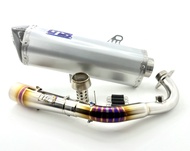 ท่อทรงอาคา Pr2 Exhaust ยกชุด Zontes 350e ทรงกรวย 2.5นิ้ว ไทเทเนี่ยม  ราคาถูก อะไหล่มอเตอร์ไซค์ อะไหล