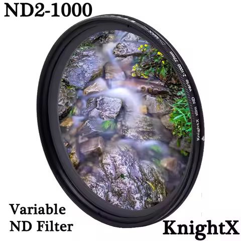 KnightX ND2-ND1000 SLR DSLR Camera Variable ND Filter Neutral Density Fader Adjustable ND2-400 49 52