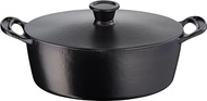 Tefal E2125414 Jamie Oliver Cast Iron Casserole Dish with Lid, Induction, Oval, Stewpot, 30 cm, 5.1 Litre
