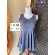 Mini Dress Grey Sleeveless Dress - preloved