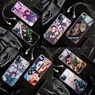 for OPPO A3s A5 A5s A7 AX5s AX7 F5 A73 F7 F9 Pro Tempered glass case L60 Demon Slayer Anime