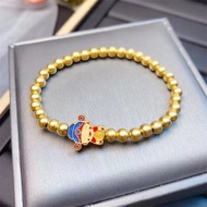 Vietnam Shakin Cartoon God Wealth Bracelet 916 Plated Gold Auspicious Transfer Beads Bracelets