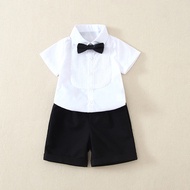 Boy Baby One Year Old Dress Little Boy High-End Suit Flower Girl Birthday Children Shirt Suit Boy Su