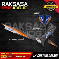 Striping fiz r transparent uv white sticker racing yamaha fizr force1 poswan f1zr ZK-6