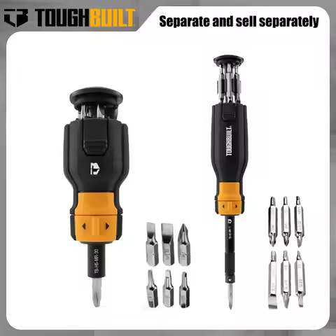 TOUGHBUILT TB-H5-MR-11 / TB-H5-MR-30 7/14-Bit Screw Ratchet Driver Hand Tools Made S2 Steel Sold Sep