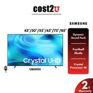 Samsung 50/55/65"U8000F/U8000H 4K Crystal UHD Smart TV/Smart AI TV | DU8000 U8000F U8000H (电视机 telev