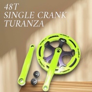 ( CRANK 48T SINGLE ) Crank Sepeda Trex 48T Rotel Sepeda Single 48 T Gir Gear Tengah Sepeda Lipat Sel