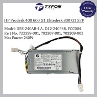 HP Prodesk 400 600 Elitedesk 800 G1 G2 SFF Power Supply PSU 240W 702309-001 702457-001 (Refurbished)