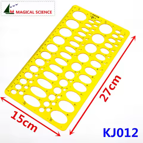 Transparent plastic Ellipse drawing template Oval professional design drawing board 25cm students ru
