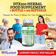 DTX500 Food Supplement l DTX500 Herbal Capsule | 100% Organic l FDA Approved l 100 Soft gels Bottle