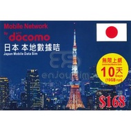 NTT docomo - 10日【日本】(10GB FUP) 4G無限上網卡數據卡SIM咭 S23(siij04)