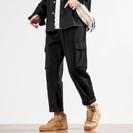 Cargo Pants 6 pockets thick fabric durable stratable Men's Long Pants Work Cargo Pants Slack Many Po