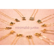 Horoscope pendant necklace rantai horoscope murah hadiah birthday gifts minimalist