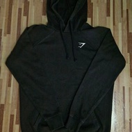 [Secondhand Good Condition] Authentic Gymshark Hoodie 1 Black Thick And Soft Fabric Suitable For Wea