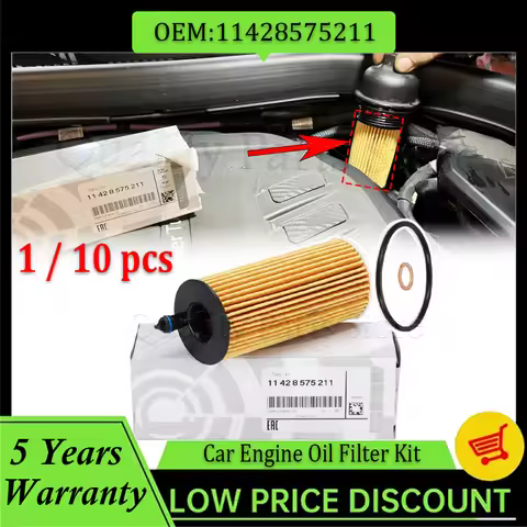 1/10PCS Car Engine Oil Filter For BMW F10 F15 F20 F25 F30 F34 G01 G20 G30 118i 320i 320d 520d 530 X3