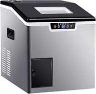 Ice Maker Machine 40kg, Ice Making and Crushing Machine, 88 lbs/24H, Self-Cleaning, 3 Water Filling