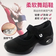 Women's Shoes  Old Beijing Cloth Shoes Women's Soft Bottom Dance Mid Heel Black Work Shoes Massage C