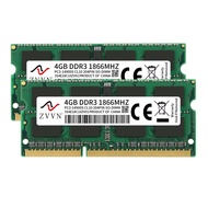 ZVVN 8GB Kit (2x 4GB) DDR3 1866MHz 1.5V 3S4E18C10ZV01 SODIMM RAM Notebook Laptop Memory