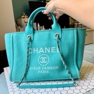 Chanel 小型購物包/沙灘包 土耳其藍