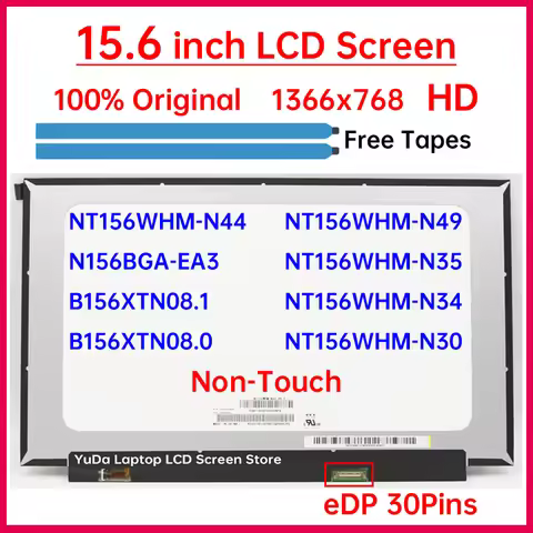 15.6" HD LCD Screen NT156WHM-N44 N49 N35 N34 N30 N156BGA-EA3 B156XTN08.1 B156XTN08.0 Display Matrix 