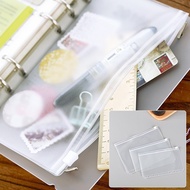 CODA5/A6 Waterproof PVC Removable Zipper Bag File Folder Pocket Refillable Envelope 6 Holes Notebook