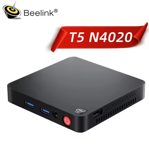 2024 Beelink T5 Intel Celeron N4020 Mini PC 4GB DDR4 64GB eMMC Supports Dual HDMI Dual WiFi BT4.0 PK