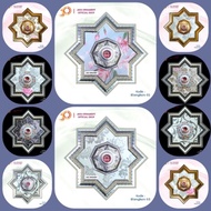 PVC Ceiling Ornament Lamp Fitting 40X40 Star-shaped decorative lamp Fitting Lampu Siling
